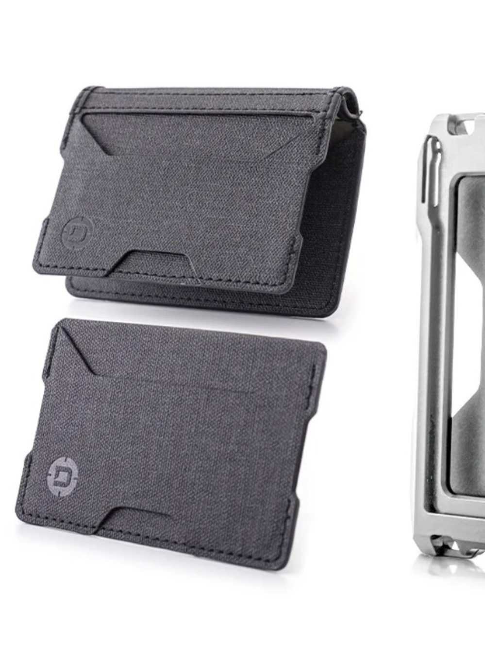 Dango A10 Adapt Tactical RFID Minimalist Wallet Bundle 3DTex Adapters Titanium